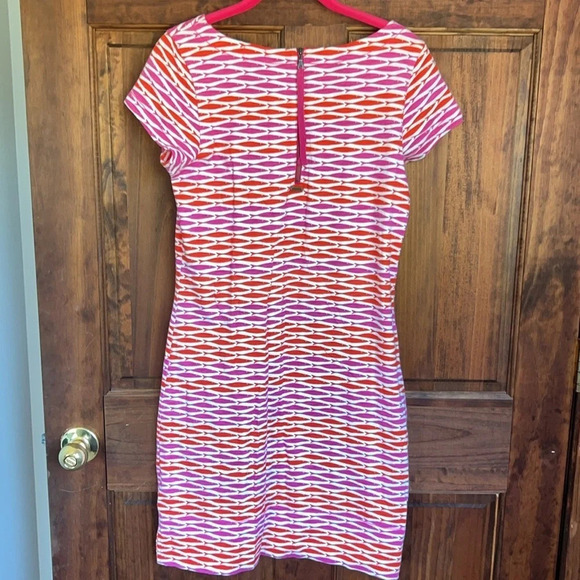 Hatley Fish Zip A Line Dress Women’s PS Large Pink Red Short Sleeve - Picture 5 of 14